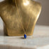 Gold Marquise Blue Opal Silver Chain Pendant