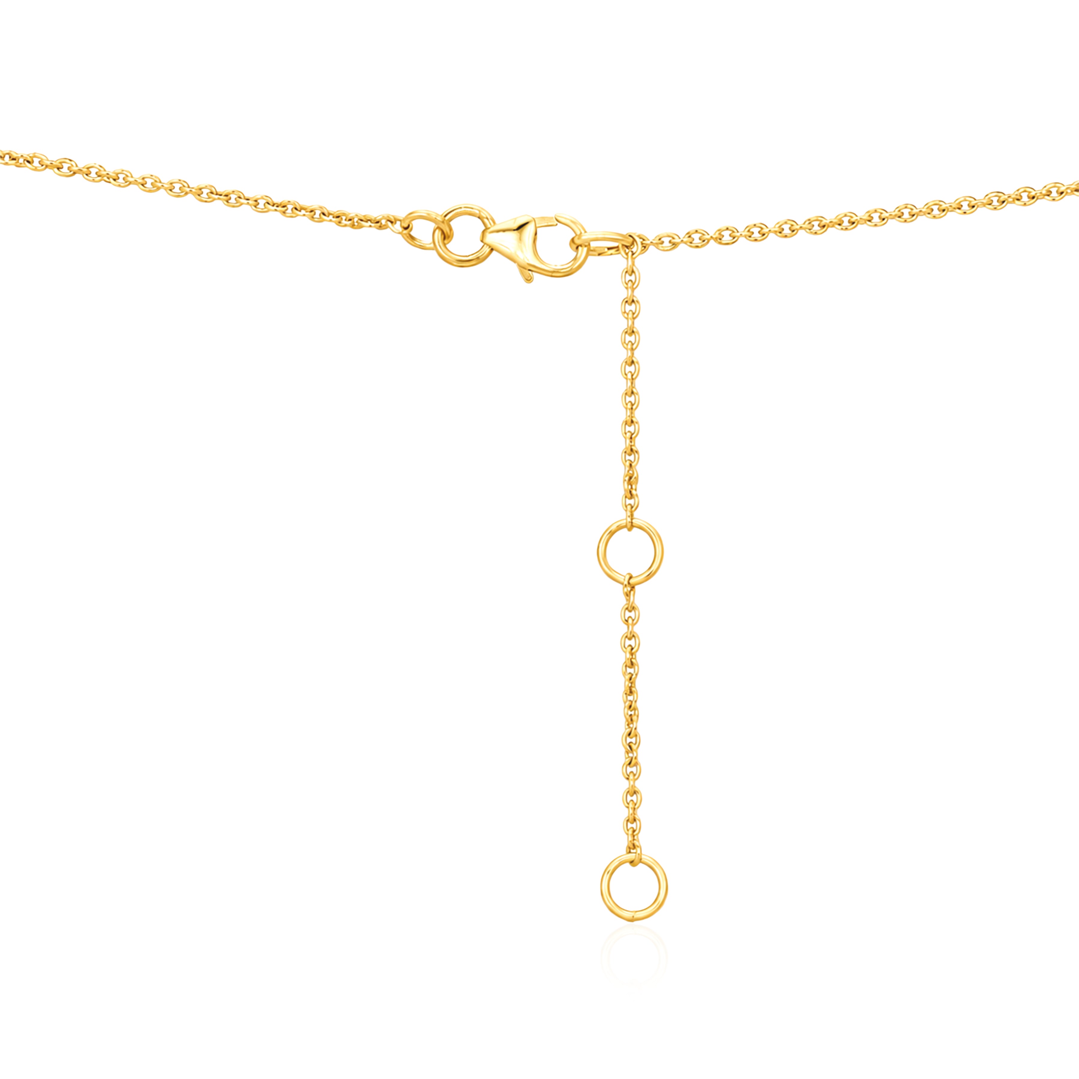 Gold Marquise Triple Green Stone Silver Cluster Pendant Chain