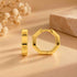 Gold Octagon Hoop Sterling Silver Earring