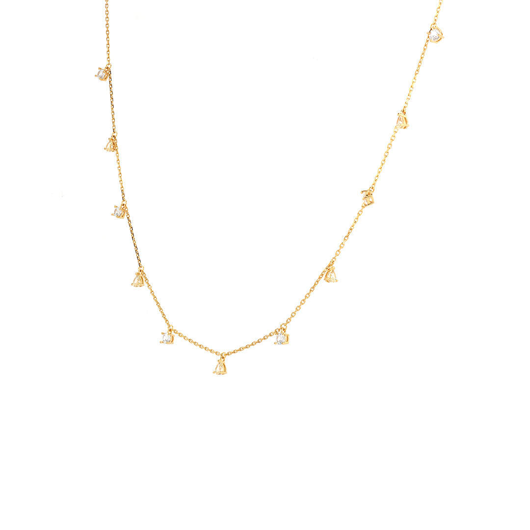 Gold Plated Glossy White Necklace Online