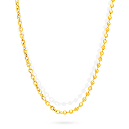 Gold Plated Interlocked 925 Sterling Silver Link Chain