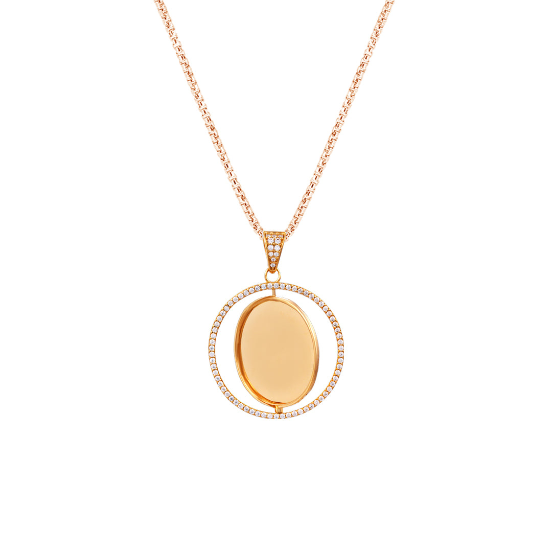 Gold Radiant  Chain Pendant IO0004