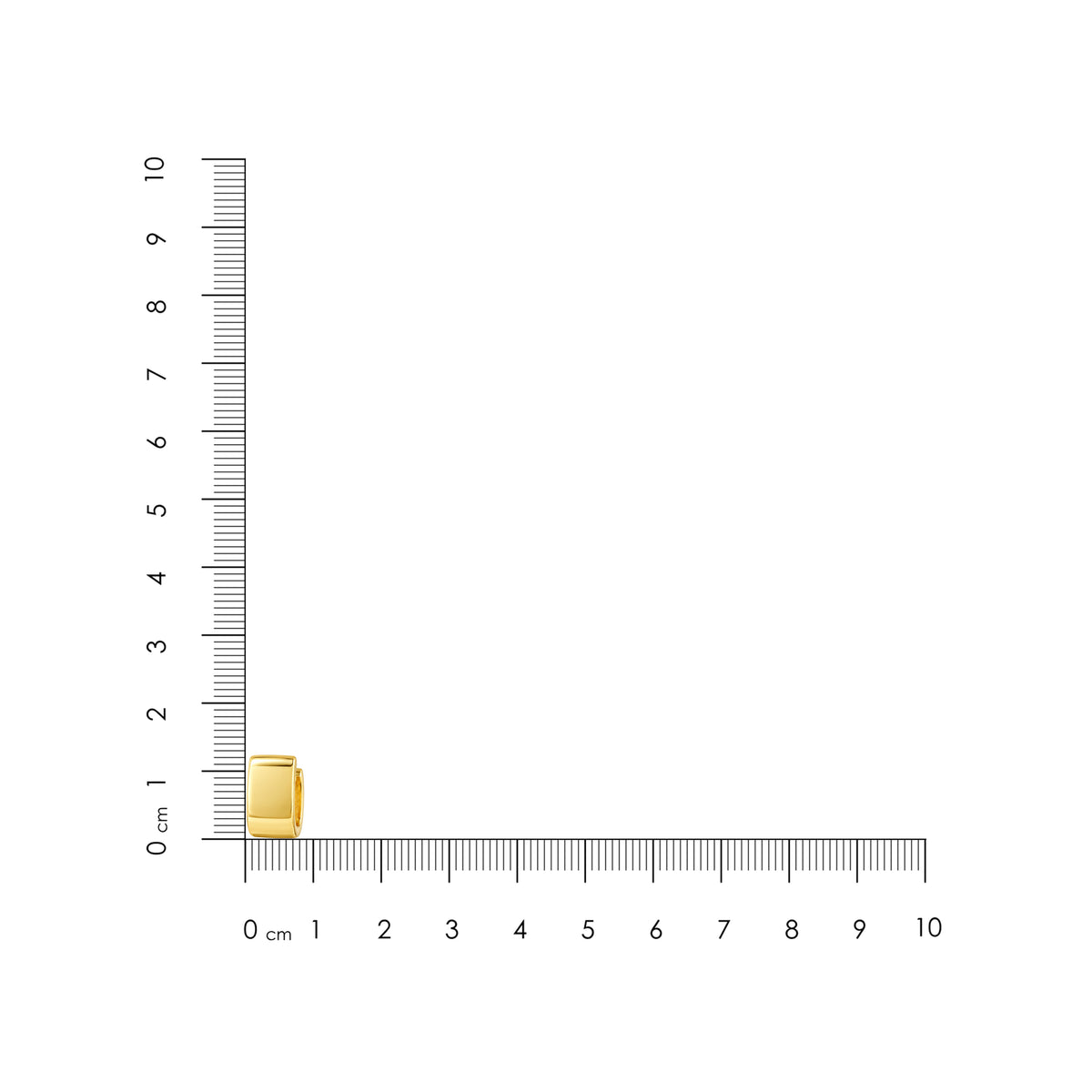 Gold Wide Hoop Sterling Silver Earring