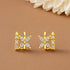 Gold Zircon Floral Illusion Ear Cuff Hoops