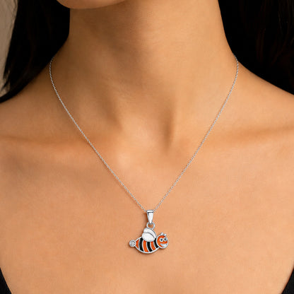 Golden Bee Smile 925 Sterling Silver Fashion Pendant