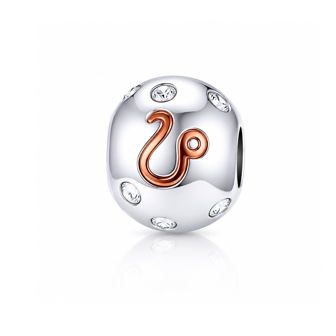Golden Leo Brilliance 925 Sterling Silver Charms