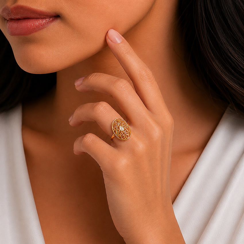 Golden Nest 925 Sterling Silver Ring