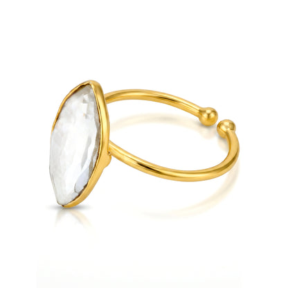 Golden Prism 925 Sterling Silver Minimal Ring