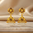 Golden Antique Goddess Pearl Drop 925 Sterling Silver Jhumka for Women