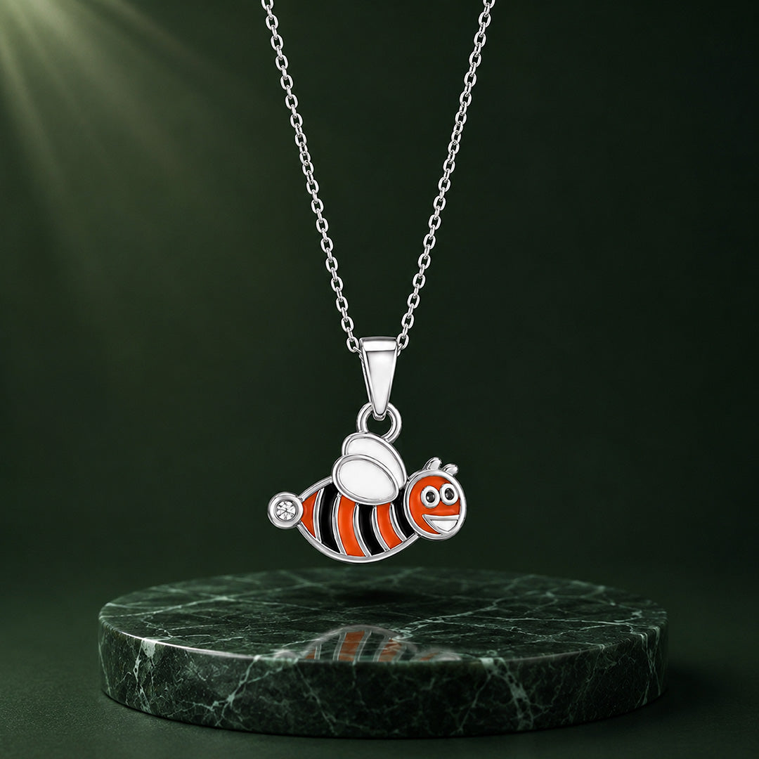 Golden Bee Smile 925 Sterling Silver Fashion Pendant