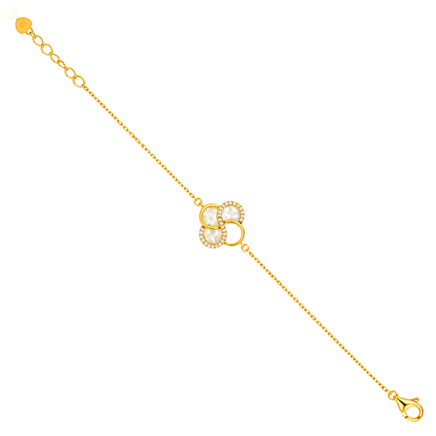 Golden Blossom 925 Sterling Silver Designer Chain Bracelet for Women