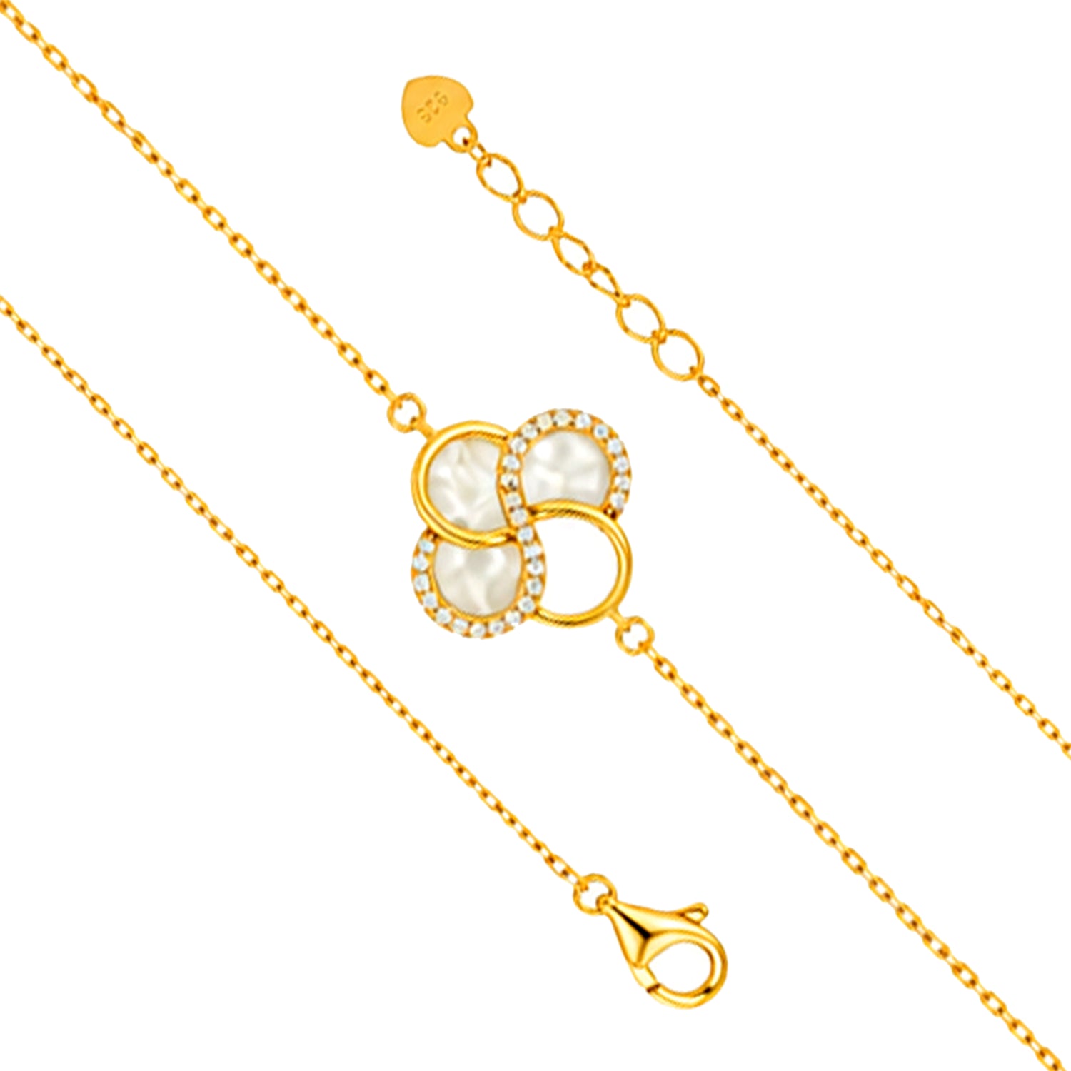 Golden Blossom 925 Sterling Silver Designer Chain Bracelet for Women