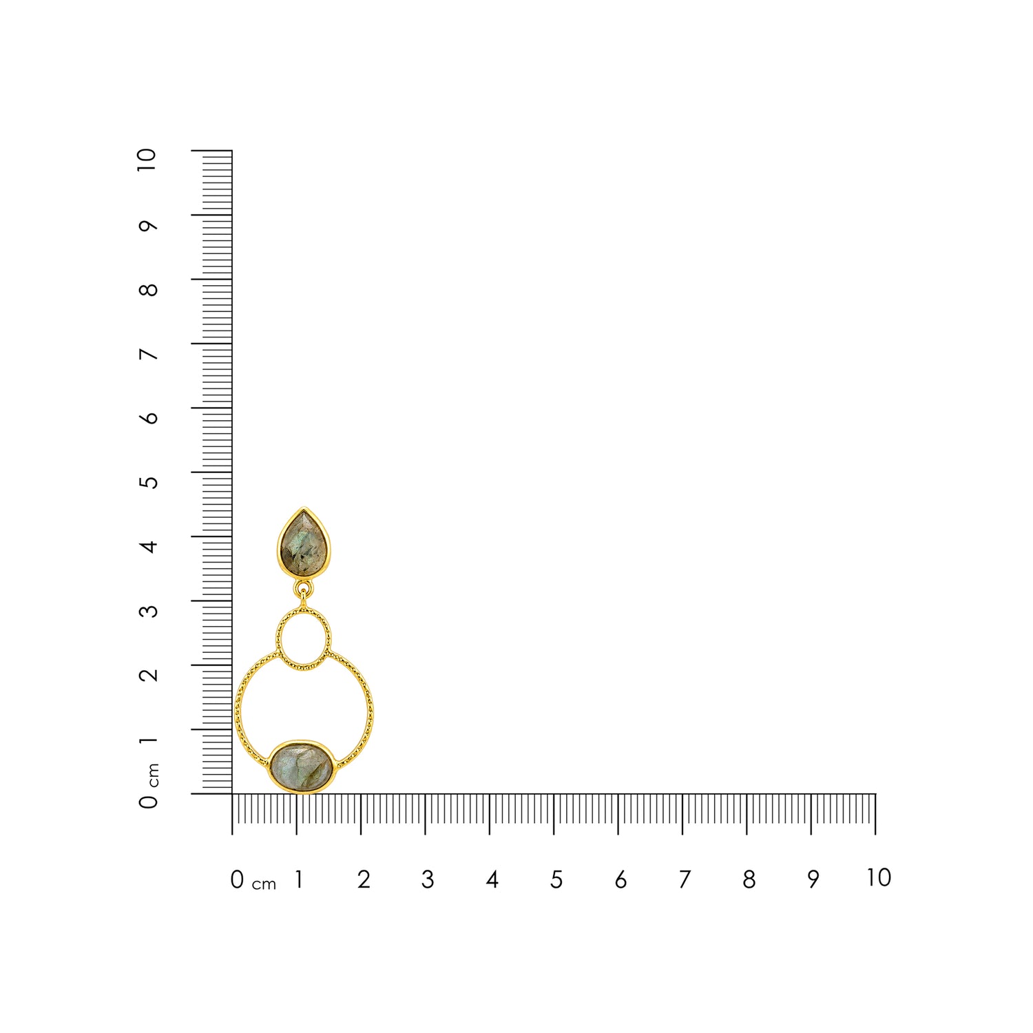 Golden Circle Drop 925 Sterling Silver Earrings