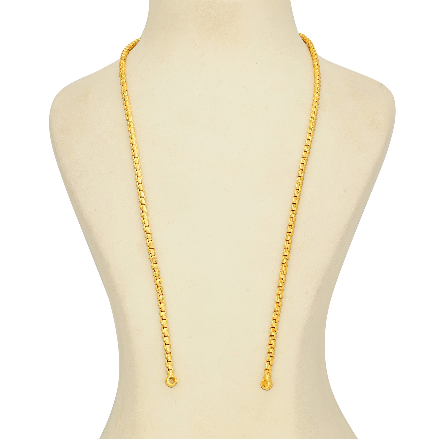 Golden Classic Box Link 925 Sterling Silver Thali Chain for Women