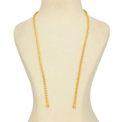 Golden Classic Box Link 925 Sterling Silver Thali Chain for Women