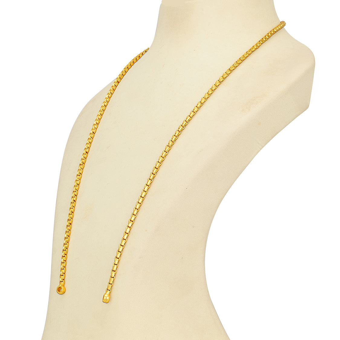 Golden Classic Box Link 925 Sterling Silver Thali Chain for Women