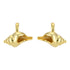 Golden Coastal Conch Shell 925 Earrings