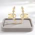 Golden Crystal Cascade 925 Sterling Silver Designer Earrings