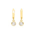 Golden Crystal Charm Hoop Earring