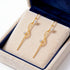 Golden Crystal Twist 925 Sterling Silver Designer Earrings
