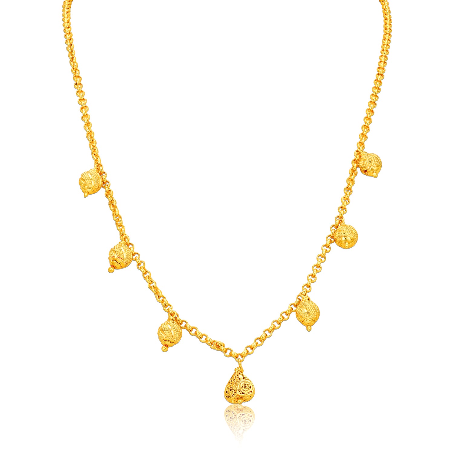 Golden Delicate Openwork Heart 925 Sterling Silver Necklace for Women