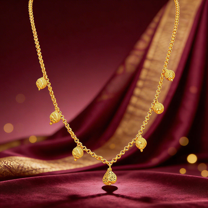 Golden Delicate Openwork Heart 925 Sterling Silver Necklace for Women