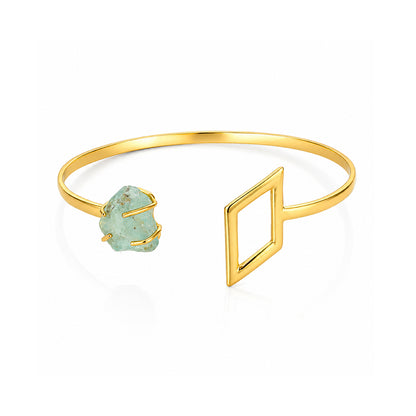 Golden Diamond Frame Aqua Crystal Contemporary Designer Kada