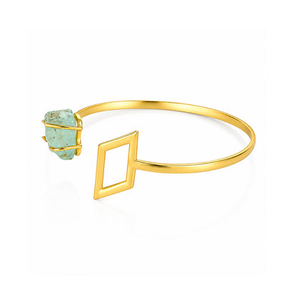 Golden Diamond Frame Aqua Crystal Contemporary Designer Kada