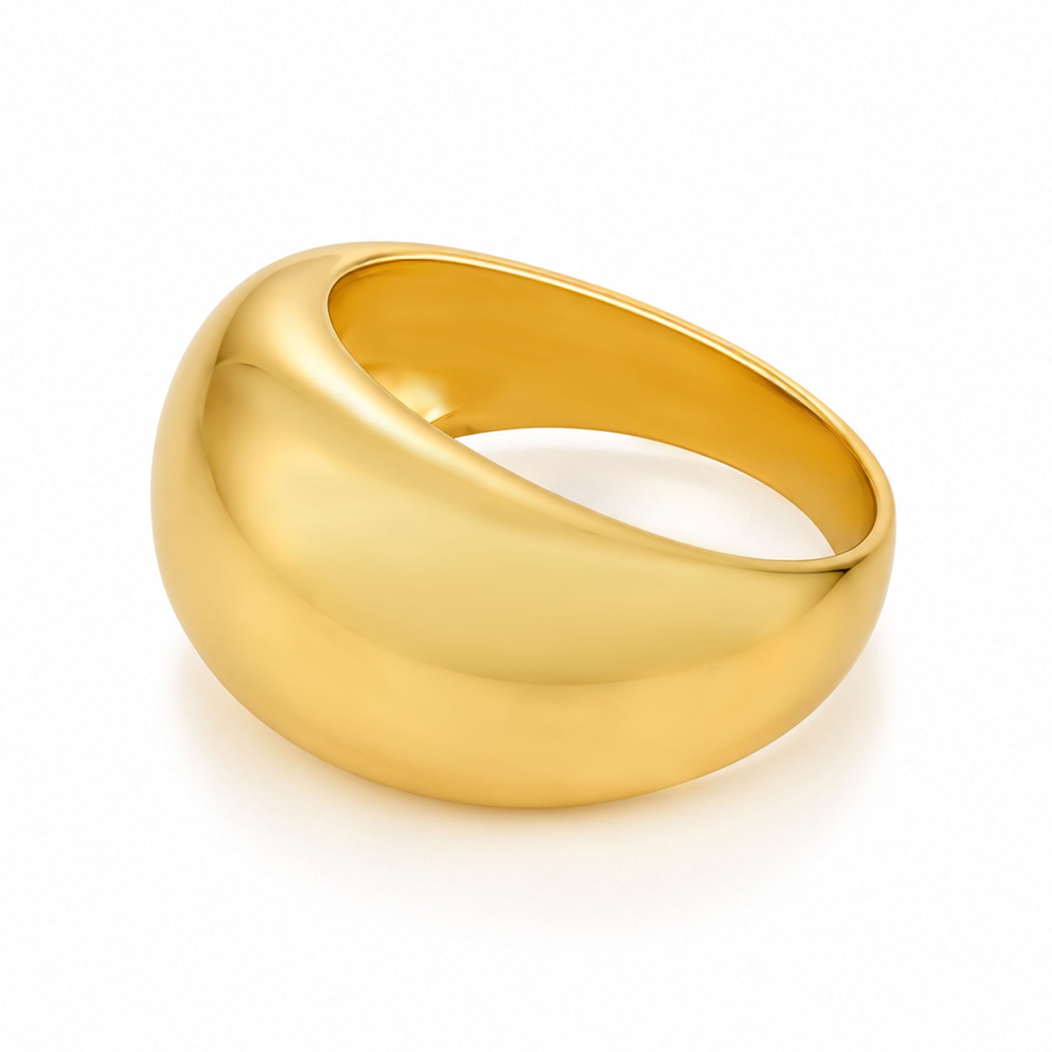 Golden Dome Glow 925 Sterling Silver Statement Ring