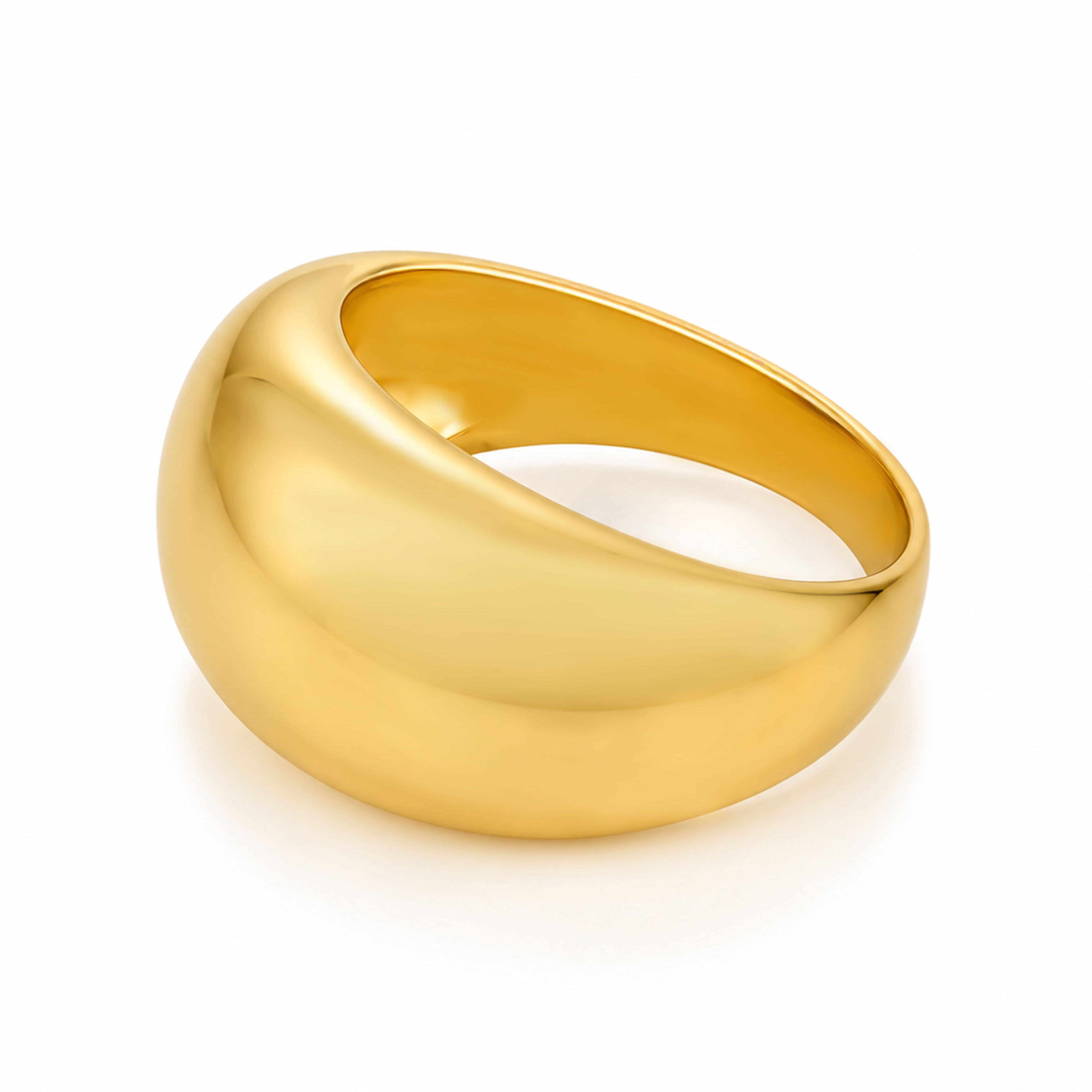 Golden Dome Glow 925 Sterling Silver Statement Ring