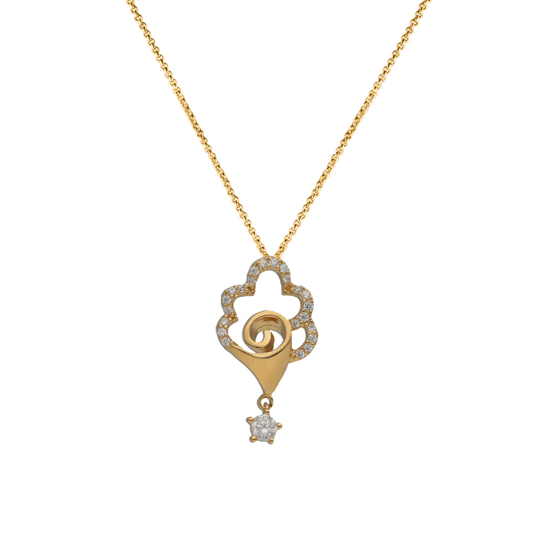 Golden Floral Pendant IT0034