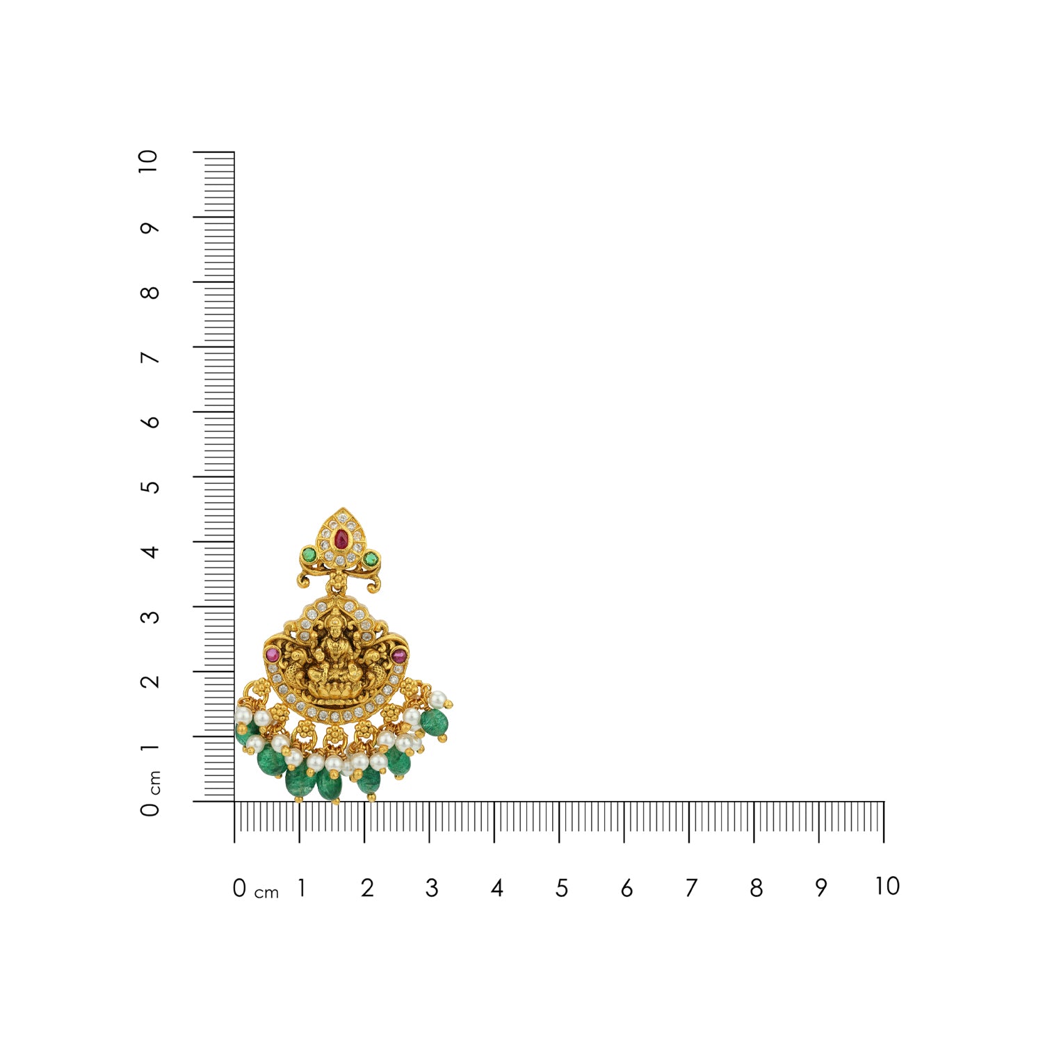 Golden Goddess Lakshmi Peacock Dangle 925 Sterling Silver Green Bead Drop Earring for Women