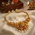 Golden Goddess Lakshmi Peacock Motif 925 Sterling Silver Pearl Drop Necklace for Women
