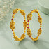 Golden Goddess Lakshmi Temple Ruby Stone Bangle