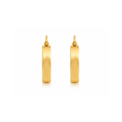 Golden Halo Arc 925 Sterling Silver Hoop Earrings