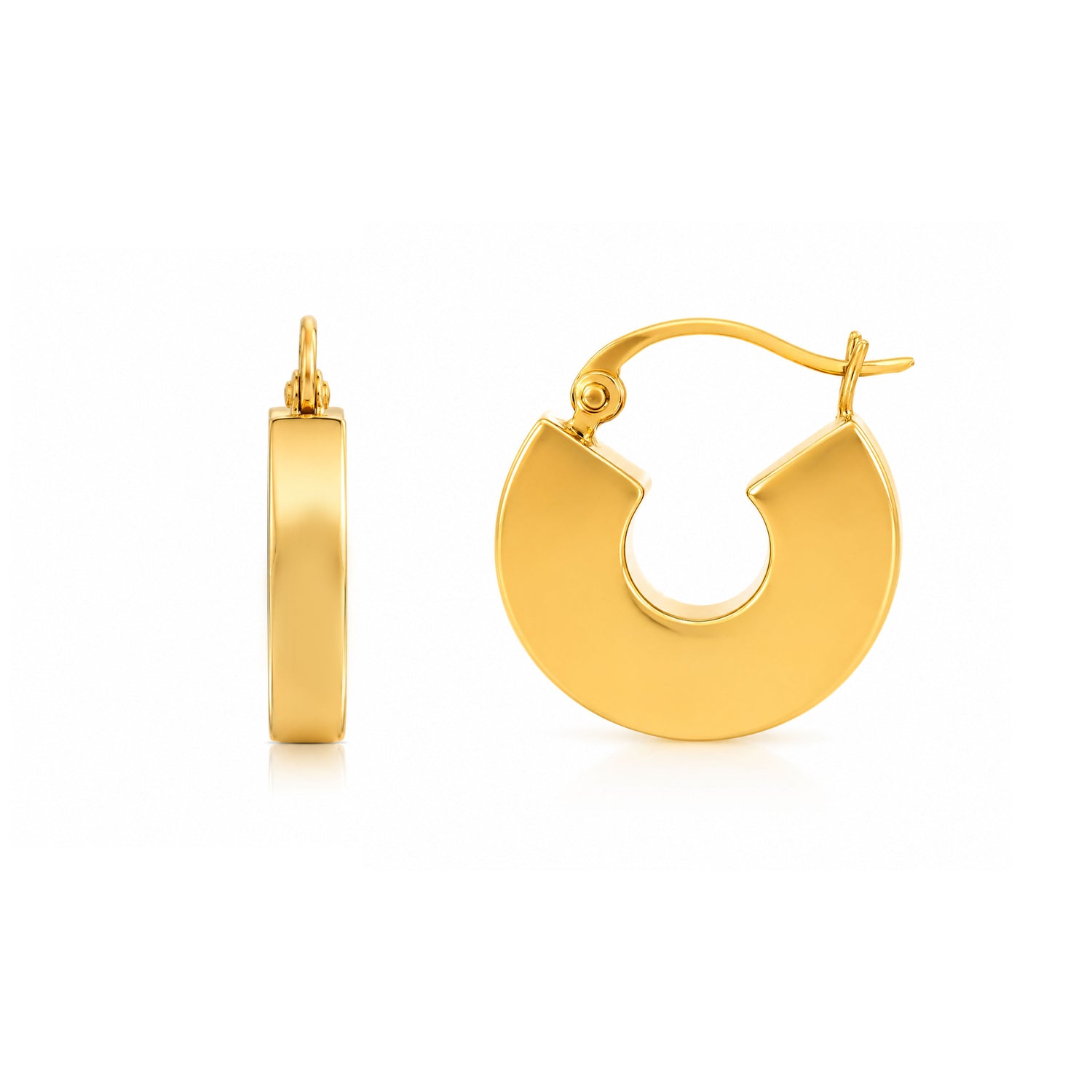 Golden Halo Arc 925 Sterling Silver Hoop Earrings