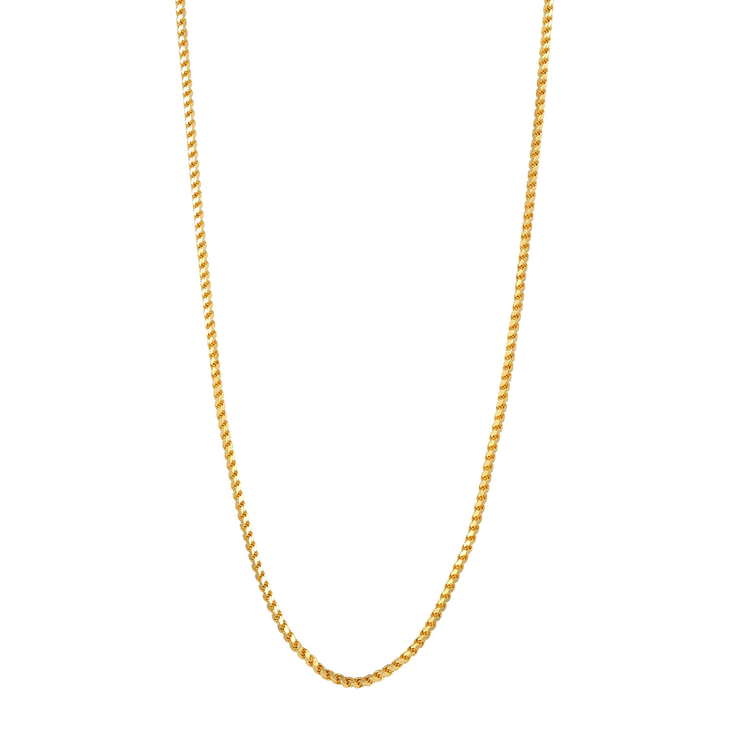 Golden Interwoven Link Pattern 925 Sterling Silver Chain for Women