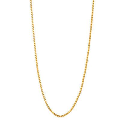Golden Interwoven Link Pattern 925 Sterling Silver Chain for Women