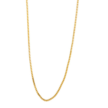Golden Interwoven Link Pattern 925 Sterling Silver Chain for Women