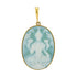 Golden Lakshmi Agate 925 Gold Plated Pendants