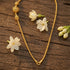 Golden Lakshmi Lotus Mugappu 925 Sterling Silver Thali Chain for Women