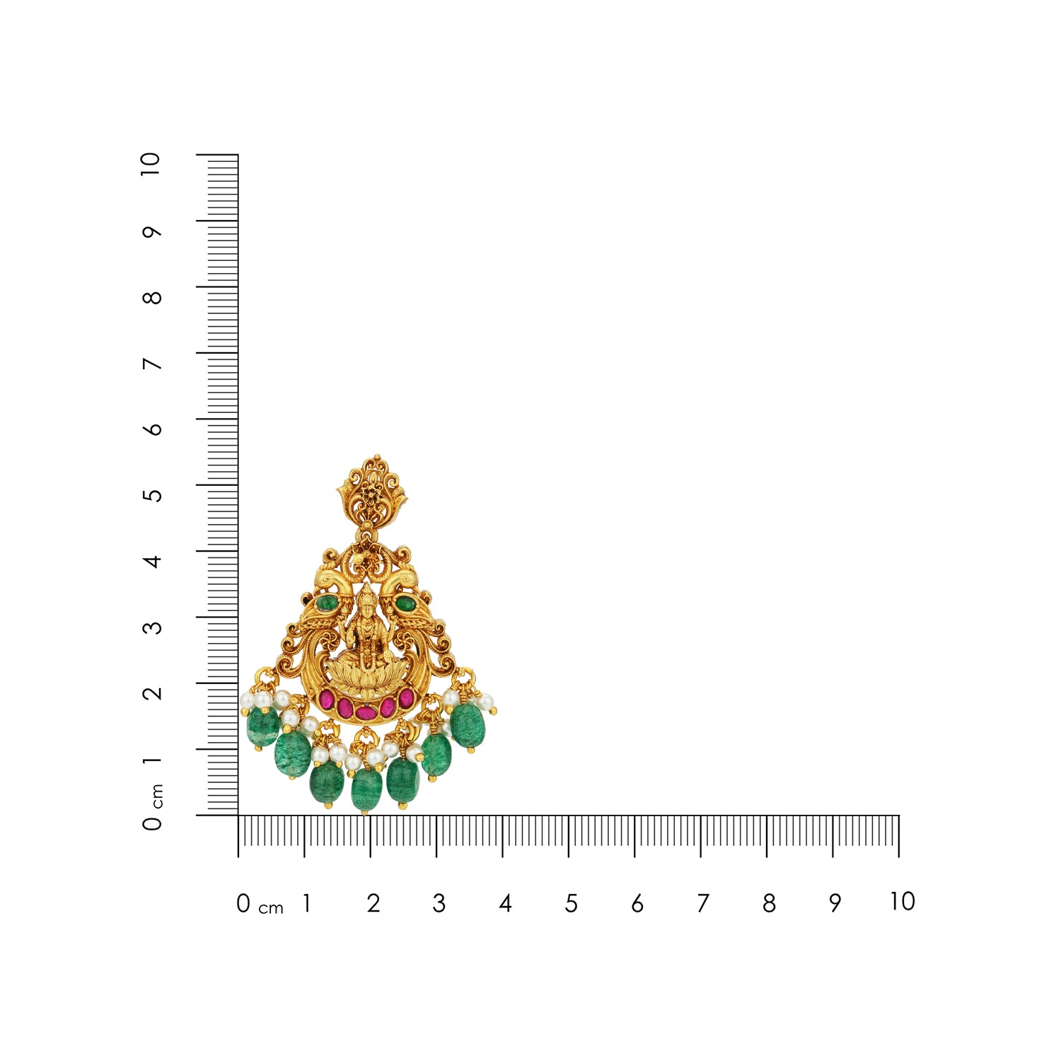 Golden Lakshmi Lotus Peacock Temple 925 Sterling Silver
