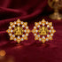 Golden Lakshmi Sparkling Teardrop Halo 925 Sterling Silver Earring for Women