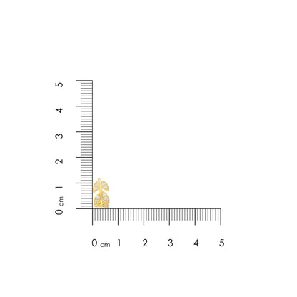 Golden Leaf Crystal Bloom 925 Sterling Silver Cuff Earrings for Women