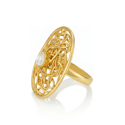 Golden Nest 925 Sterling Silver Ring