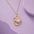 Golden Orbit 925 Sterling Silver Circle Pendant