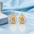 Golden Peach Pearl Charm 925 Sterling Silver Party Earring