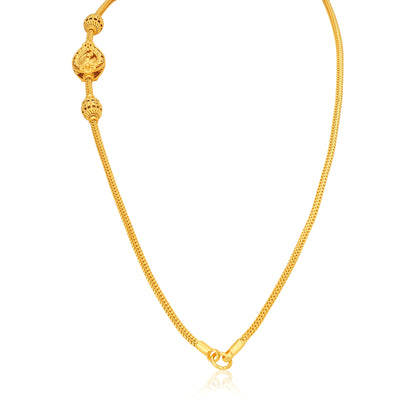 Golden Peacock Motif Mugappu 925 Sterling Silver Thali Chain for Women