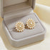 Golden Petal 925 Sterling Silver Mother of Pearl Earrings
