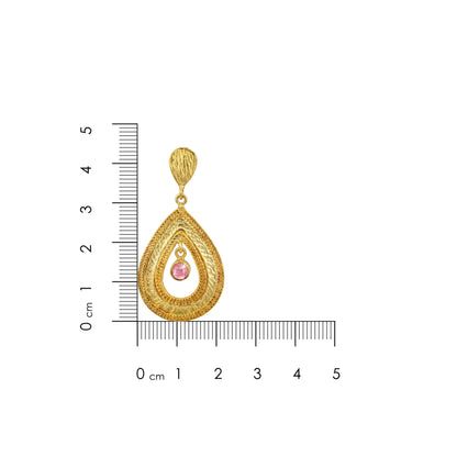 Golden Petal Radiance 925 Sterling Silver Earring